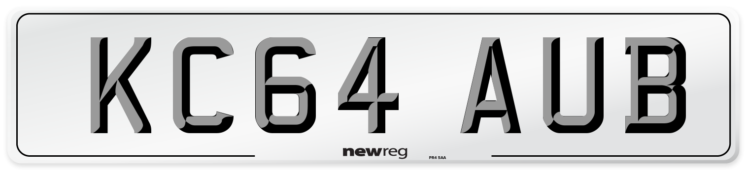 KC64 AUB Number Plate from New Reg